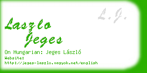 laszlo jeges business card