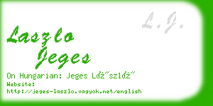 laszlo jeges business card